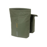 ALFORJAS BASIL CITY 28-32L IMPERMEABLE VERDE MUSGO (12x29x30 cm)