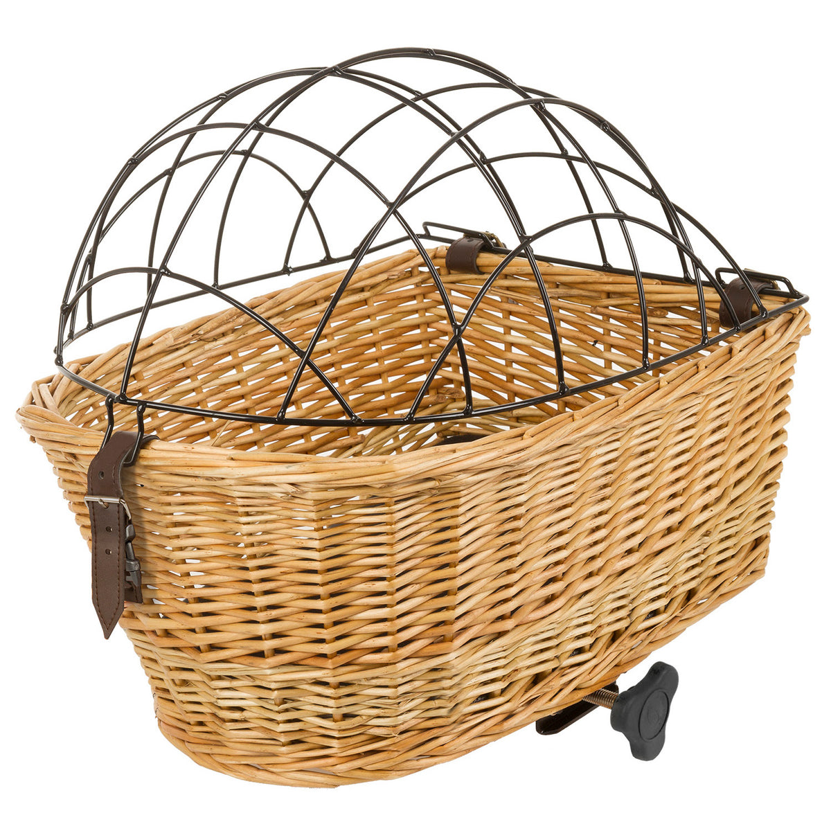 Cesta De Mimbre Universal Para Rack Frontal De Bicicleta - 40x33x25,5 Cm Con Tapa