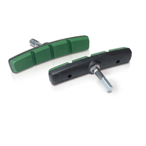 XLC BS-V11 KIT 4 ZAPATAS V-BRAKE 72MM E-BIKE NEGRO/VERDE