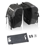 XLC BA-S63 JUEGO DE ALFORJAS CARRY MORE PARA PARRILLA XLC 29x14x34 cm 30 LITROS NEGRO