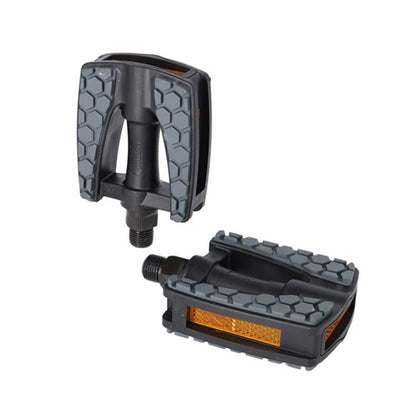 XLC PEDAL NIÑO/JUNIOR 9/16" NEGRO/GRIS CON REFLECTORES