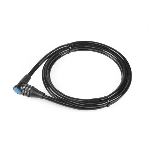 XLC LO-L13 CANDADO DE CABLE EN ESPIRAL DE COMBINACION Ø8mm/180cm NEGRO