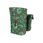 ALFORJAS BASIL EVER-GREEN 28-32L CON REFLECTANTE CIERRE MOSQUETON POLIESTER VERDE/HOJAS