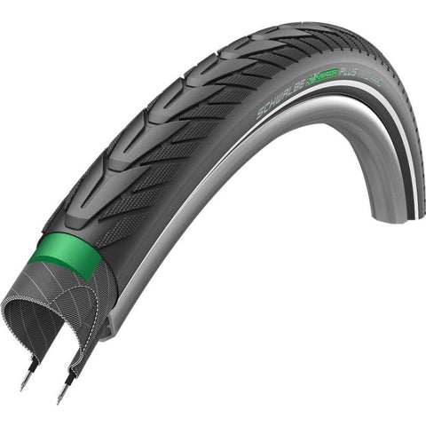 CUBIERTA SCHWALBE ENERGIZER PLUS 28x1.40 HS492 ADDIX E GREEN-GUARD TWINSKIN RIGIDA NEG.REFL 37-622