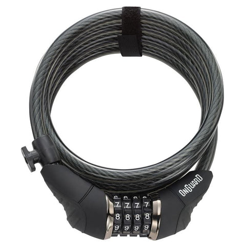 CANDADO CABLE COMBINACION ONGUARD DOBERMAN X 185 cm - 12mm NEGRO