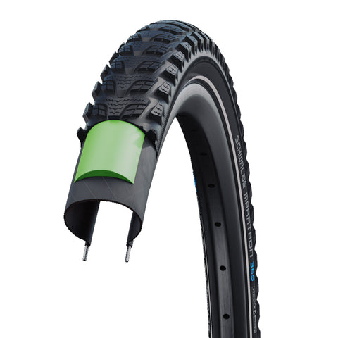 CUBIERTA SCHWALBE MARATHON 365 26x2.00 HS475 PERF GREENG. ADDIX 4SEASON RIGIDA NEGRO C/REFLEC.50-559