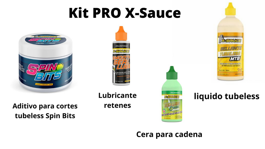 Kit PRO X-Sauce Lubricantes Tubeless – Tienda de Bicicletas zetabikes