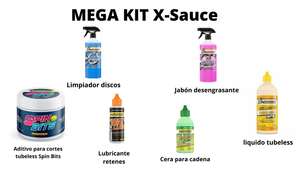 Mega Kit limpieza y mantenimiento X-Sauce – Tienda de Bicicletas zetabikes