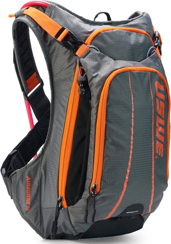 Mochila de hidratación Uswe Airborne 15 L Gris/Naranja