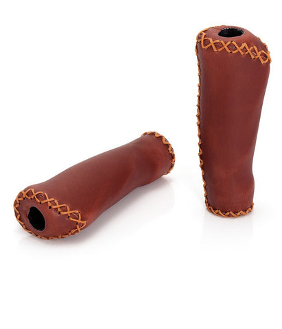 XLC Bar Grips GR-G11 marrón,aspecto de cuero 135mm