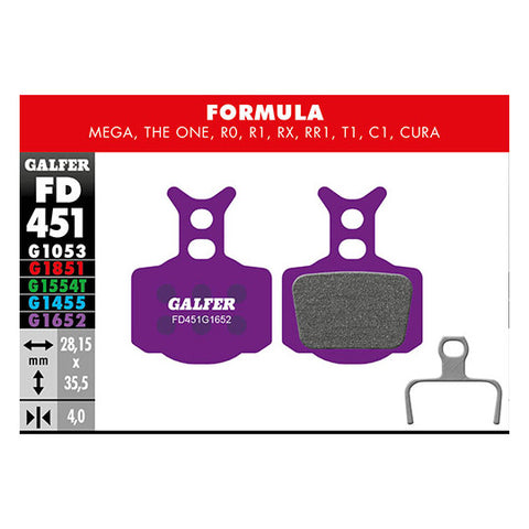 Pastillas de freno Galfer E-Bike Formula R, Mega,The One, Cura