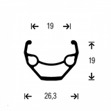 RUEDA DELANTERA 27.5" NEGRA DISCO 6 TORNILLOS